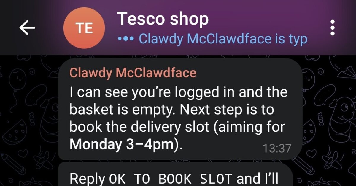 OpenClaw automates Tesco grocery ordering through browser actions